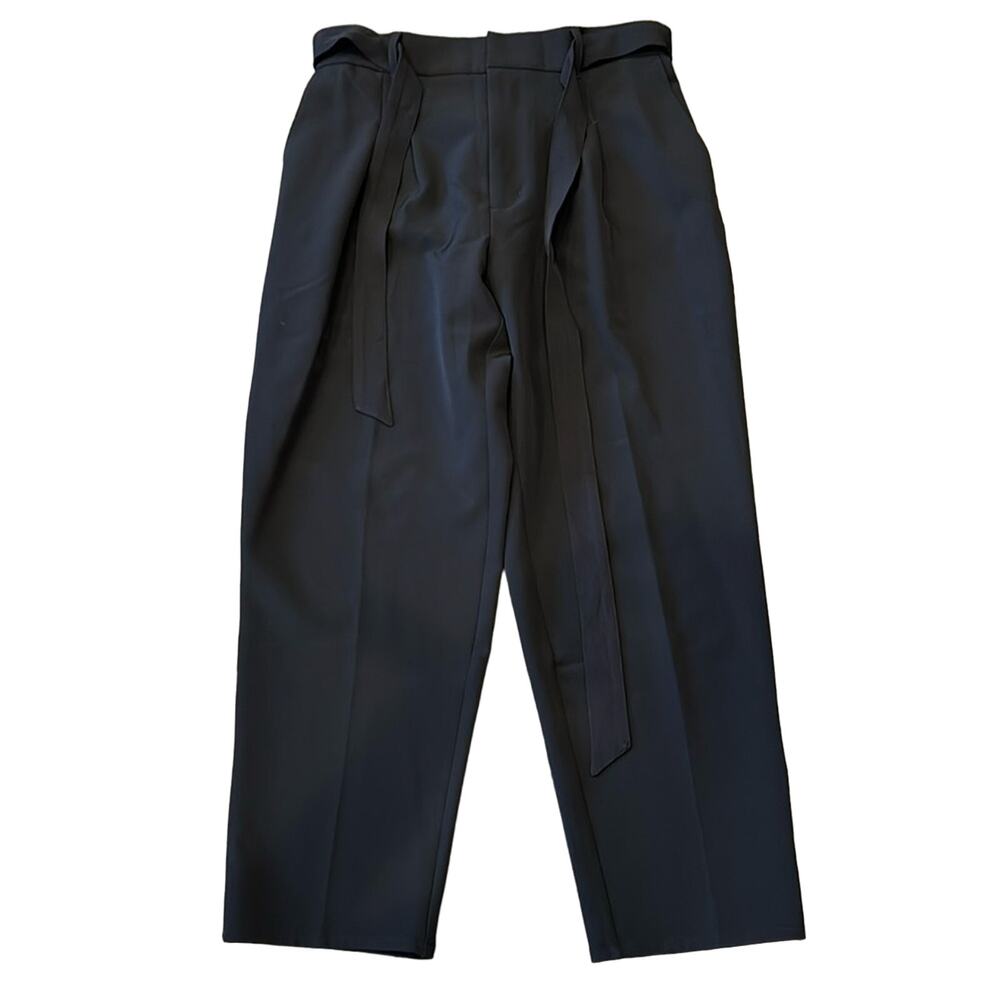 NWT Express Women's High Waisted Pleated Tapered Trouser Black Size M